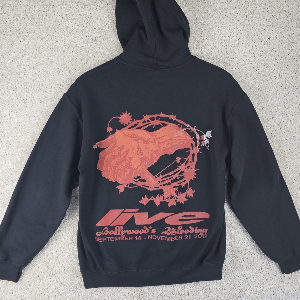Post Malone Hollywood's Bleeding Tour Hoodie Sweatshirt Men's Medium 2019